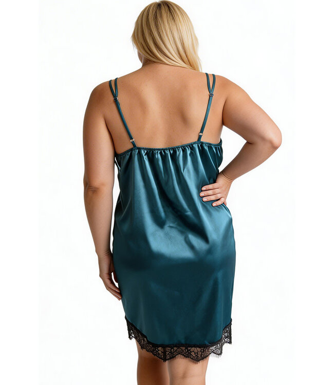 Everly Plus Teal/Black Chemise 66809KQL