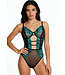 Loralei Black/Green Teddy Y25025