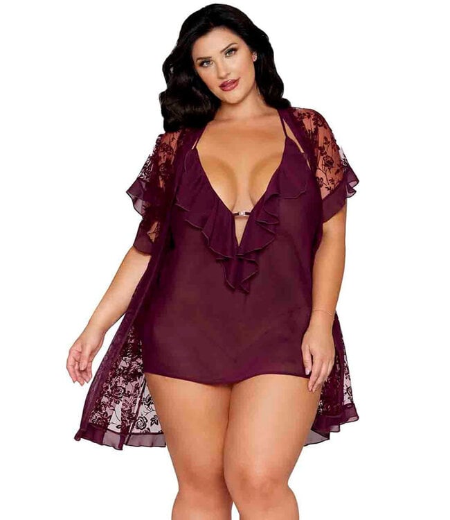 Cheryl Plus Cherry Lacquer Chemise 13666X