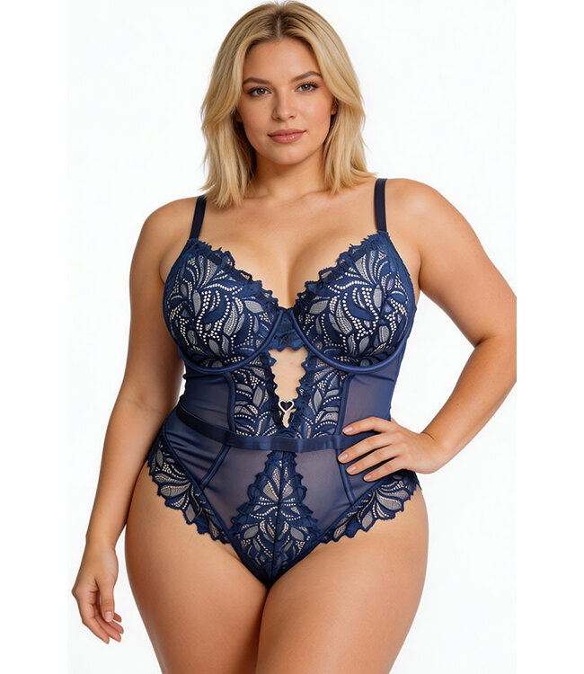 Carol Plus Navy Teddy R-461