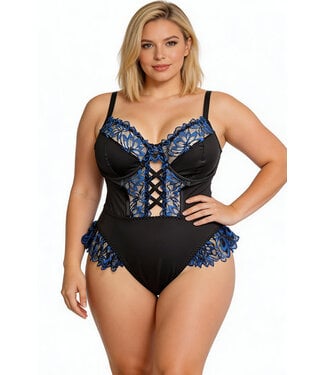 Melanie Plus Black/Blue Teddy JM915