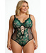 Theodora Plus Black/Green Teddy JM903