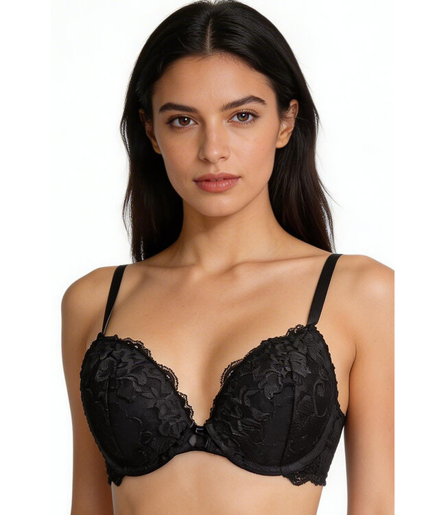 Sabrina Black Push Up Bra W025