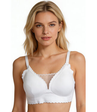 Gabriella Wire Free White Bra 1146