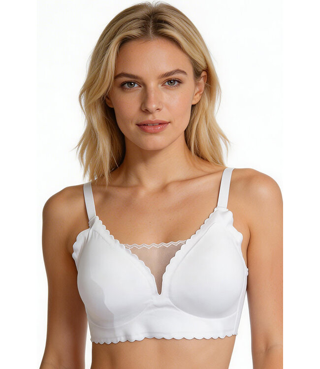 Gabriella Wire Free White Bra 1146