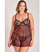 Julieta Plus Wine Babydoll 8038X