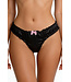 Black Satin Thong 1079