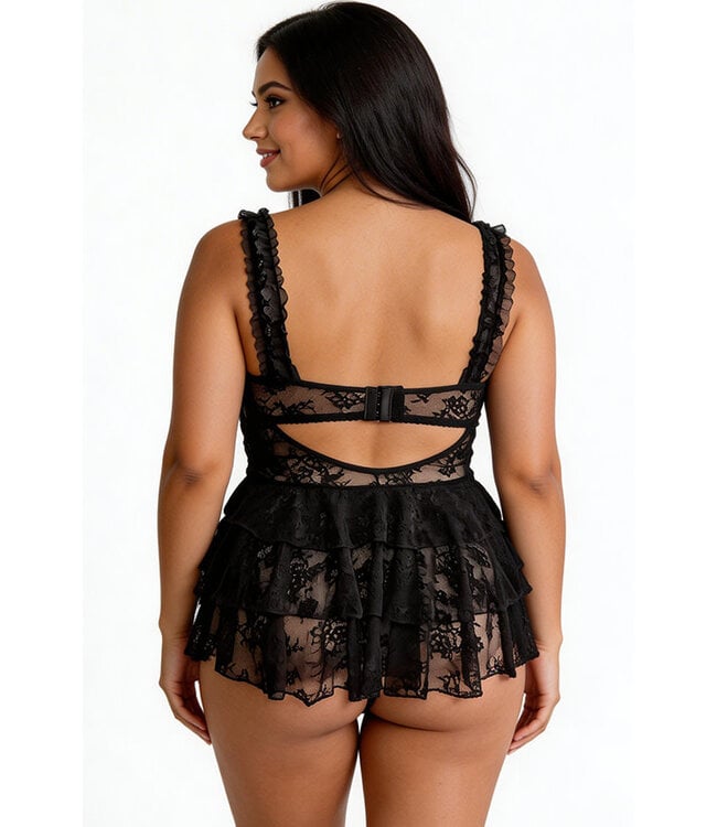 Trinity Plus Black Babydoll R-551