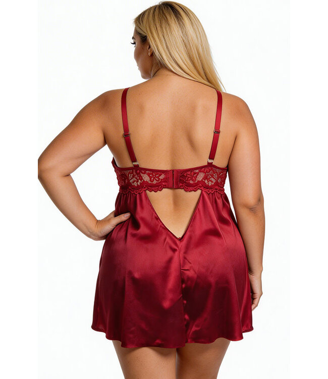 Brooke Plus Red Babydoll R-254