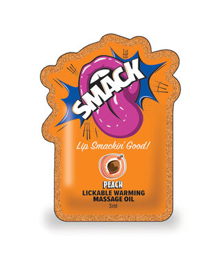Smack Lickable Massage Oil Peach 3ml Pouch