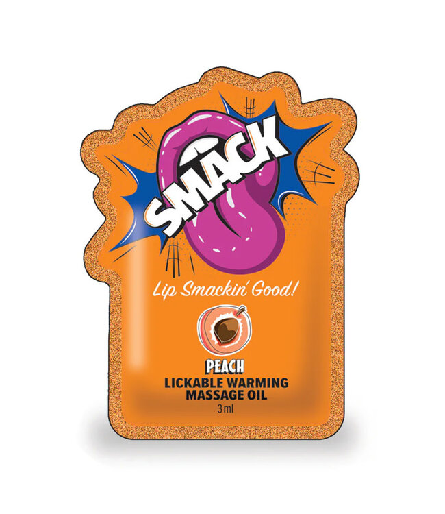 Smack Lickable Massage Oil Peach 3ml Pouch