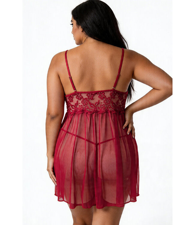 Isla Cherry Red Babydoll P307
