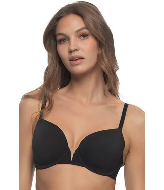 Felina Lunette Plunge Black Bra 235223