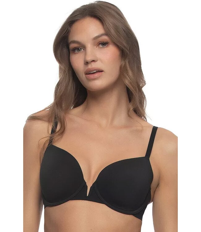 Felina Lunette Plunge Black Bra 235223