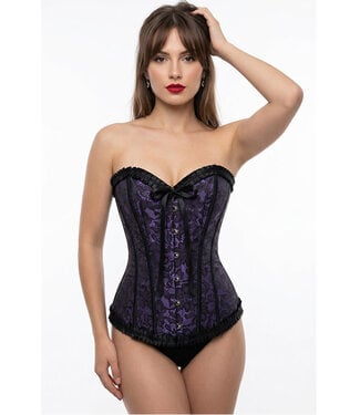 Lettie Black/Purple Corset 898