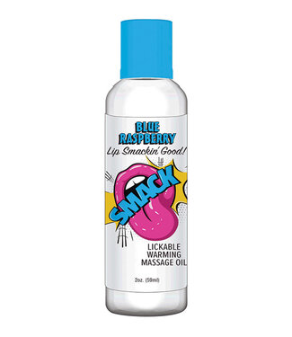 Smack Warming Massage Oil Blue Raspberry 2oz
