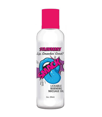 Smack Warming Massage Oil Strawberry 2oz
