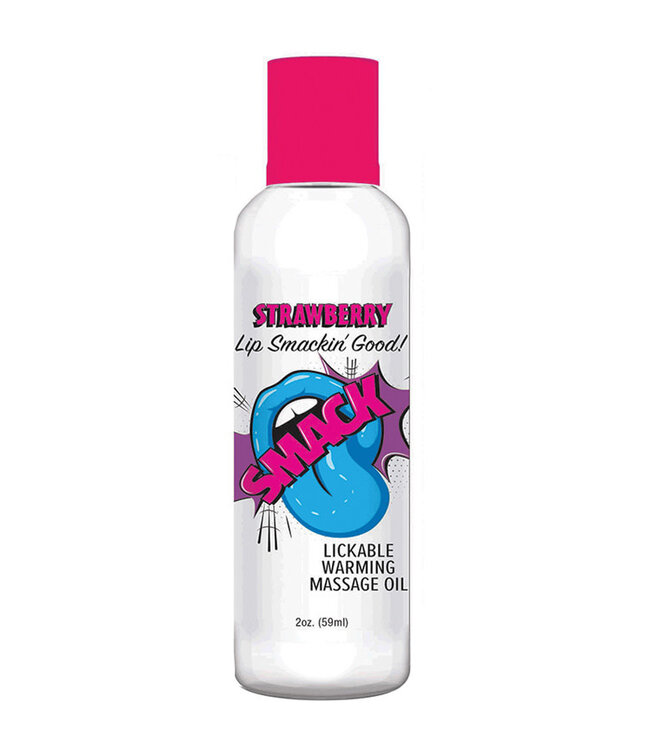 Smack Warming Massage Oil Strawberry 2oz