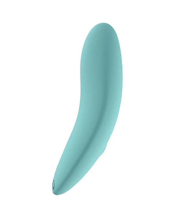 Spectrum Essentials Rechargeable Silicone Compact External Vibrator Blue