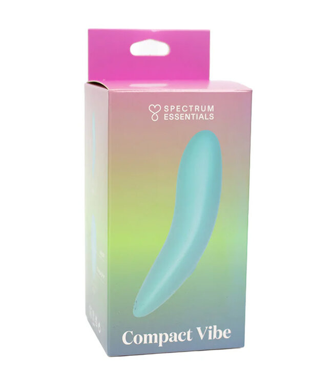 Spectrum Essentials Rechargeable Silicone Compact External Vibrator Blue