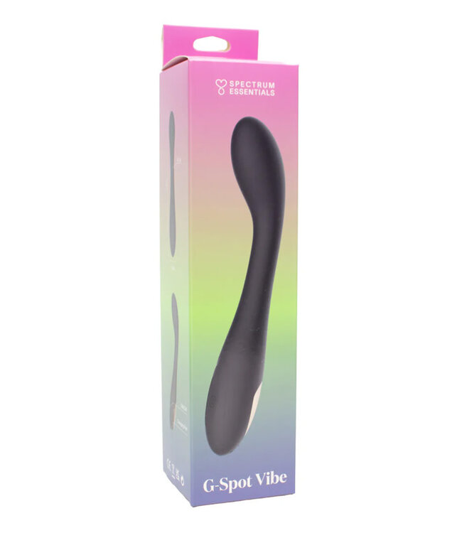 Spectrum Essentials Rechargeable Silicone G-Spot Vibrator Black