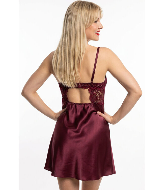 Valerie Maroon Chemise S8182