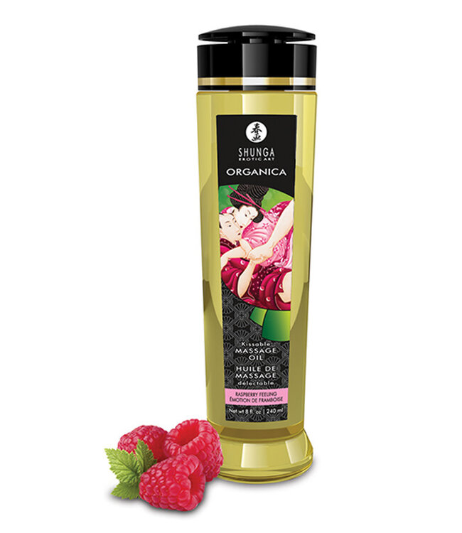 Shunga Organica Kissable Massage Oil Raspberry Feeling 8oz