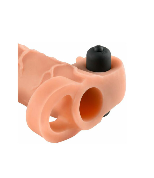 Fantasy X-tensions Vibrating Real Feel 1in Extension With Ball Strap Beige