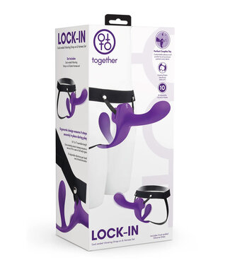 Together Lock-In Dual-Ended Vibrating Strap-on & Harness Set