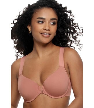 Felina Utopia Front-Close Racerback T-Shirt Terracotta Rose  Bra 155149