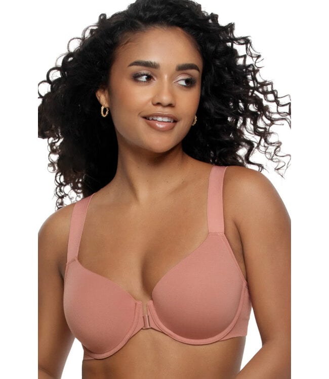 Felina Utopia Front-Close Racerback T-Shirt Terracotta Rose  Bra 155149