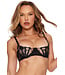 Foil Embroidery Bone Black Bra 75161