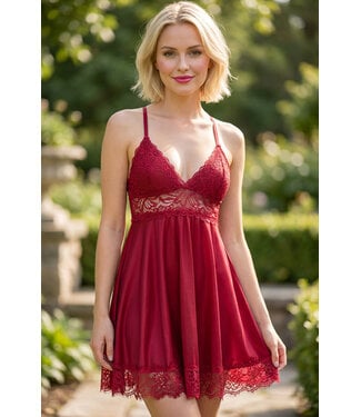 Linda Lipstick Red Babydoll 8027