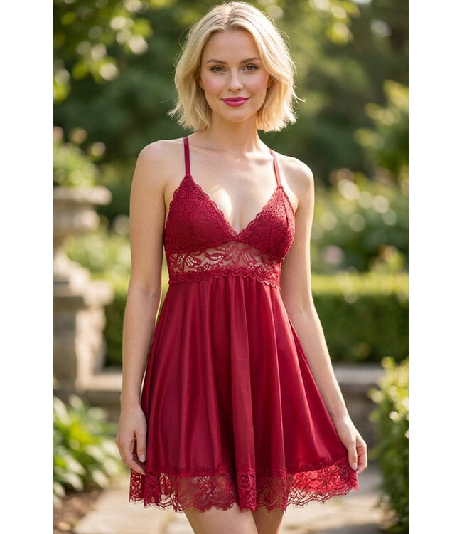 Linda Lipstick Red Babydoll 8027