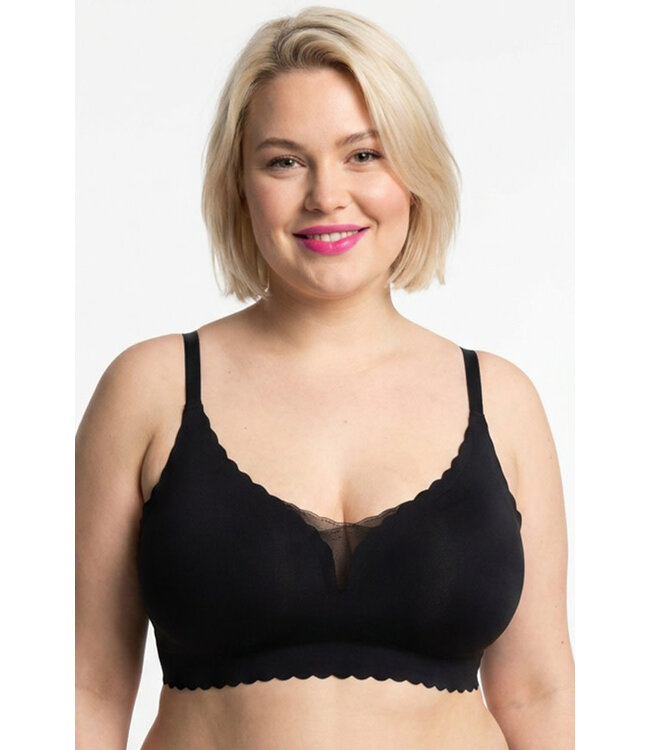 Gabriella Wire Free Black Bra 1146