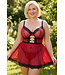 Josie Plus Red/Black Babydoll 2605503X