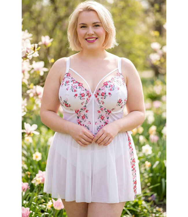 Vera Plus White Babydoll 681X