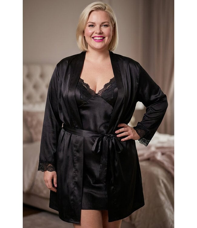 Serena Plus Black Chemise 23403X