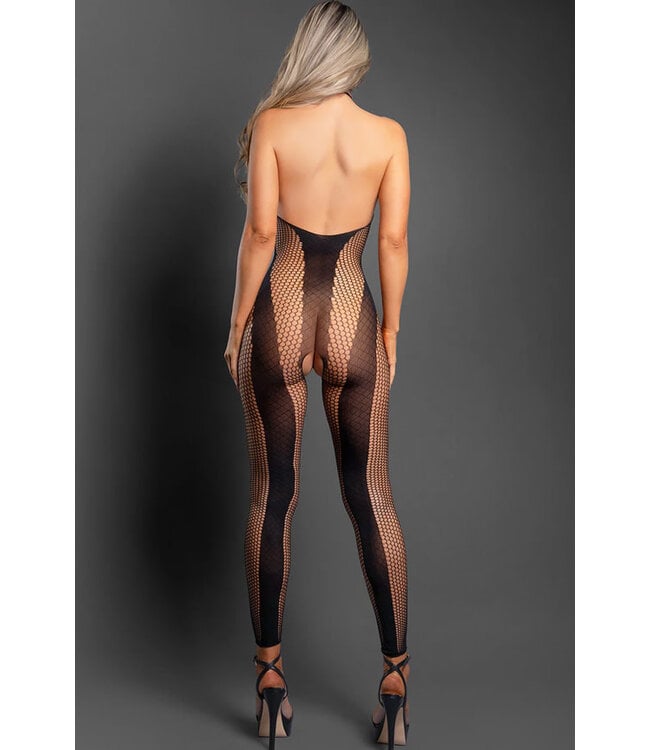 Black Halter Bodystocking SF1020 One Size