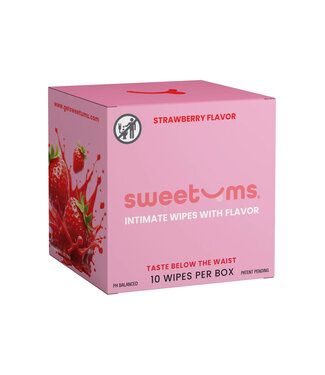 Sweetums Intimate Wipes Strawberry Flavor 10-Pack