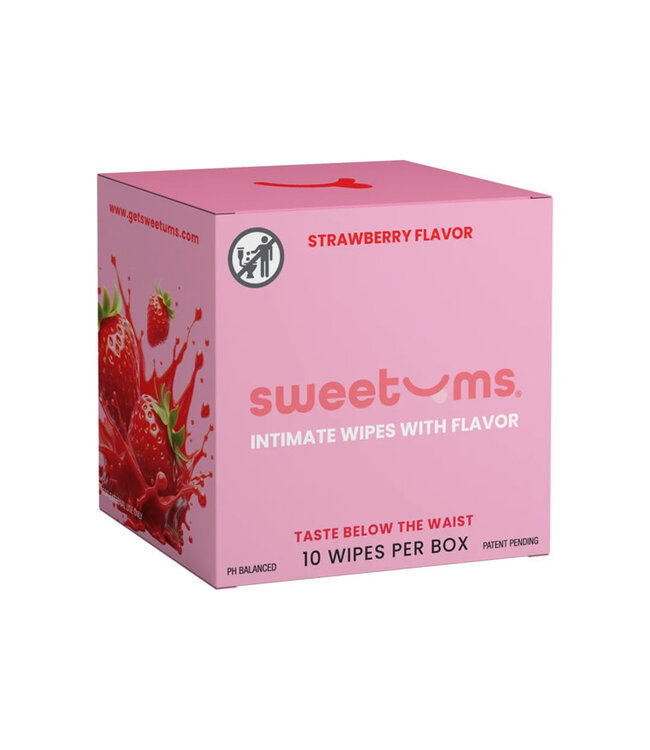 Sweetums Intimate Wipes Strawberry Flavor 10-Pack