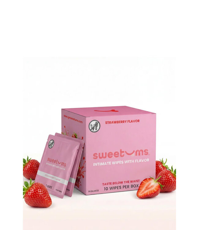 Sweetums Intimate Wipes Strawberry Flavor 10-Pack