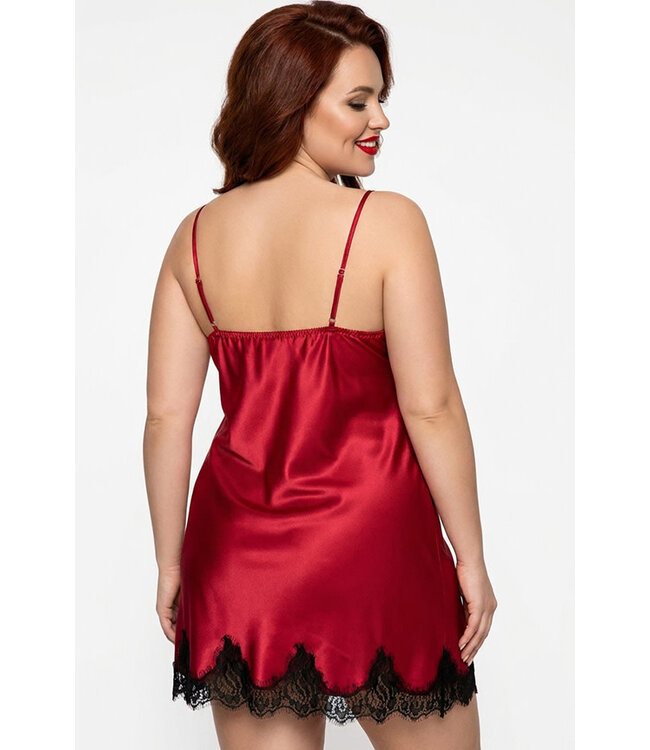 Lyla Plus Red/Black Chemise 8354X