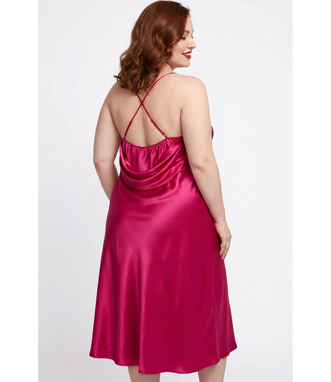 Ayla Plus Red/Black Long Gown 5133X
