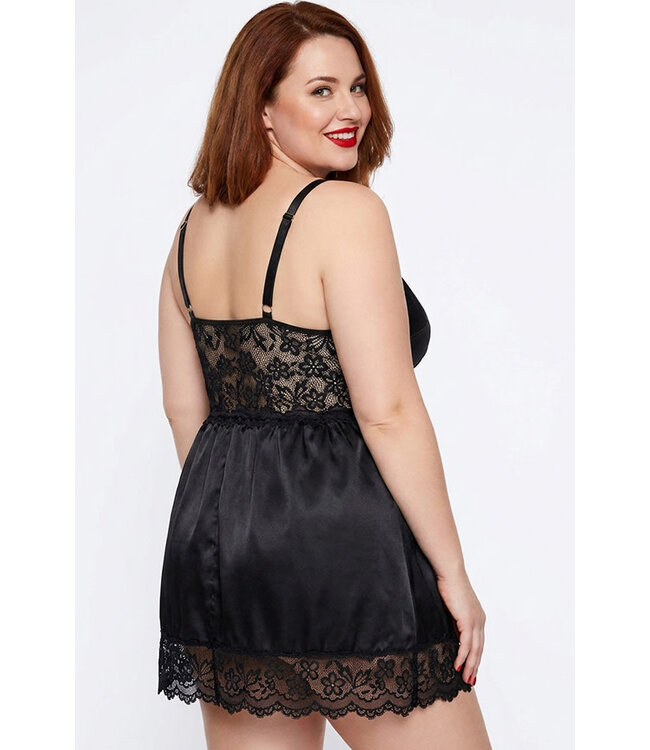 Mackenzie Plus Black Babydoll 6261X