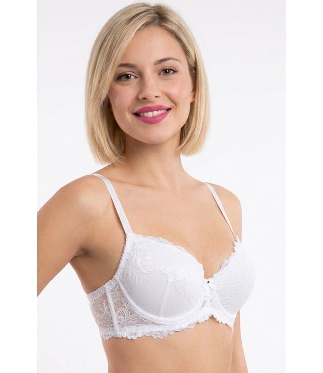 Gracie White Push Up Bra S004