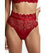 Red High Waisted Lace Panty WP21