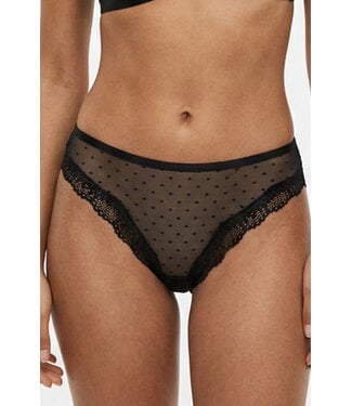 Black Polka Dot Thong 8581