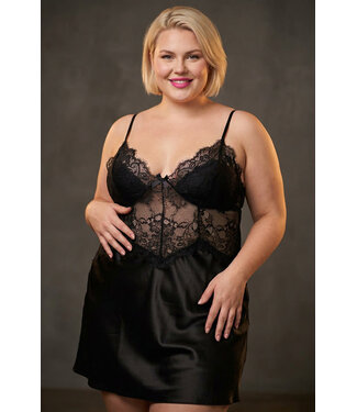 Evie Plus Black Chemise 5032X