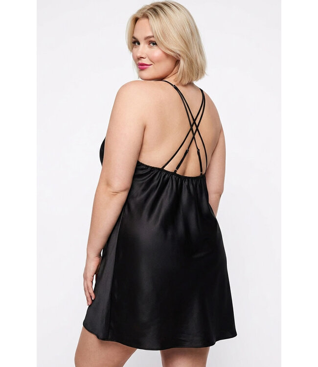 Evie Plus Black Chemise 5032X